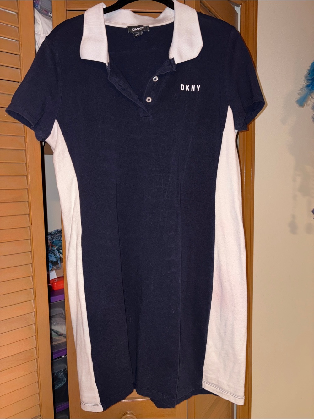 DKNY Navy and White Polo Dress for Women